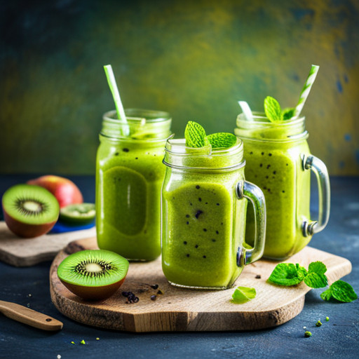 rezept für hausgemachten Smoothie mit Apfel und Kiwi 90194