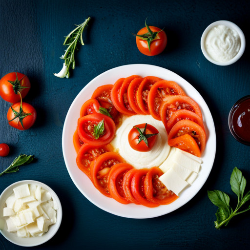 Lezzetli Domates ve mozzarella peyniri 91531